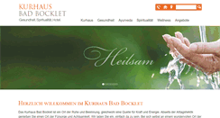 Desktop Screenshot of kurhaus-bad-bocklet.de