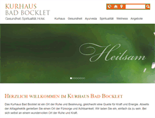 Tablet Screenshot of kurhaus-bad-bocklet.de